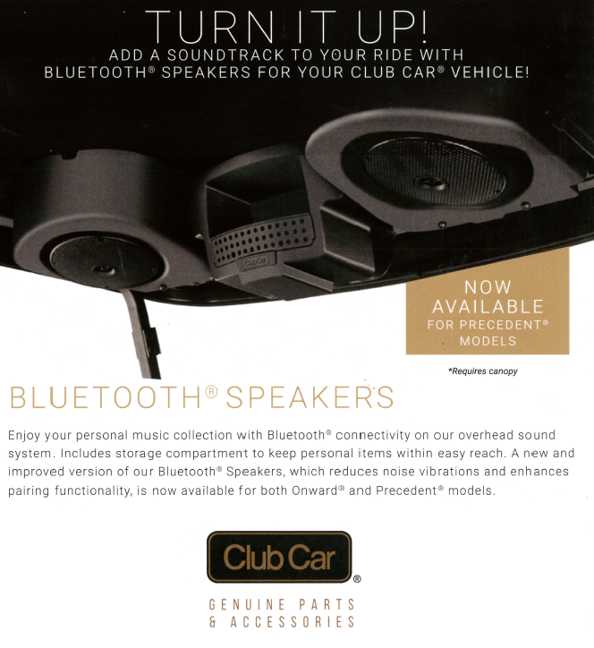 Featured Image for Free Club Car Bluetooth Speakers w/ Onward Purchase !